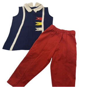 Scotties Cromwell Mills Vintage Nautical Outfit Size 12-18 Months